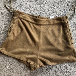 Suede shorts